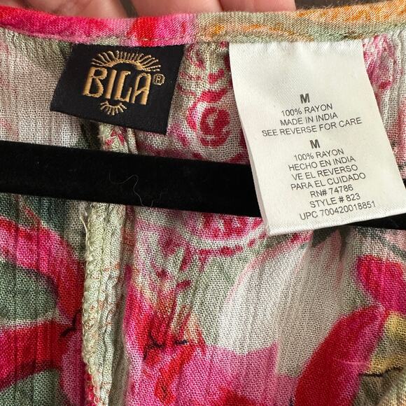 BILA of California | Floral Short Sleeve Tie Back Dress | Size Medium - Picture 4 of 4